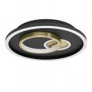 EGLO - LED Плафон TIRIOLO Ø:380mm 14W 1800lm 4000K черно/златно - 901244