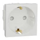 SCHNEIDER ELECTRIC - NU303718 Socket Outlet white with child protection 2P+E 16A 250V New Unica connection with screws