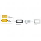 BTICINO - HW4804HD Cover plate Axolute Air 4 modules - white - material: metal (1)