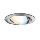 PAULMANN - 92962 LED recessed light Smart Home Zigbee 3.0 Nova Plus Coin basic set pivoting round 84mm 50°Coin✴iron brushed (1)