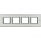 BTICINO - HA4802M5HXC rectangular cover plate 4х2modules - aluminium brushed - metal