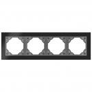 EFAPEL - FOUR GANG FRAME NICKEL/GREY 90940 TQS LOGUS 90 Metallo