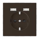 SCHNEIDER ELECTRIC -  MTN2366-6052 Merten - USB charger + schuko socket-outlet - 2.4A 16A - mocca