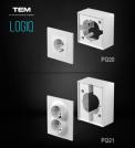 TEM - Junction box for double socket for surface mounting color  White Logiq PQ21PWF (1)
