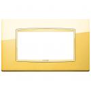 VIMAR - 20654.G24 - Eikon Chrome Рамка 4М италиански стандарт Polished gold