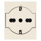 VIMAR - SICURY 2P+E 16 A 250 V~ universal socket outlet, Italian standard P40, flush-fitting, canvas - 2 modules 30211.C