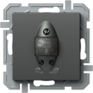 TEM - PIR motion sensor, 110°, range 8m @ h=1.2m, ≤ 80W, requires neutral color Anthracite Logiq EQ32ATXO