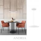 NOVA LUCE - Димируем пендел  Ø40, В:180 см.  9212910  ANDRIA ⚡ LED 30W ⚡ 2221Lm ⚡ 3000K ⚡ 230V ⚡ IP20 ✴ Пясъчно бял