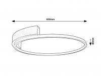 RABALUX - Плафон  71287  Holize  LED23W✴L42cm✴1350lm✴4000К (2)