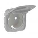 LEGRAND - 7 548 47 Cover plate Valena Allure - 2P+E socket - with flap - German standard - alu
