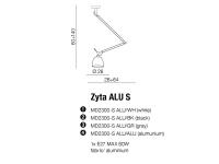 AZZARDO - Пендел ZYTA SMD2300-2S ALU / AZ2298+AZ2601 (1)