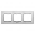 PANASONIC - 3gang Frame Aluminum Silver WKTF08033AS