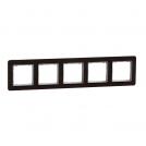 SCHNEIDER ELECTRIC - SDD381805 Sedna Elements - horizontal 5-gang frame - wenge