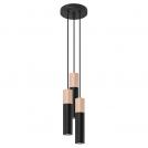 SOLLUX - pendant  lamp  PABLO 3P black  SL.1014