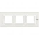 BTICINO - HA4802M3HVBB rectangular cover plate 3х2modules-White glass