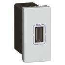 LEGRAND - Single USB socket Mosaic - 5 V - 750 mA - 1 module - alu 79391