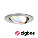 PAULMANN - Луна 92964  LED recessed light Smart Home Zigbee 3.0 Nova Plus Coin pivoting round 84mm 50° Coin✴5.2W⚡400lm⚡230V dimmable⚡RGBW+