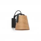 FARO - STOOD Black and wood wall lamp Ref.29844
