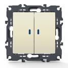ACA LIGHTING - Cериен ключ 10A с LED индикация PRIME слонова кост 1000111202