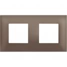 BTICINO - R4802M2TF cover plate - 2+2 horizontal/vertical installation modules - Terra soft