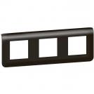 LEGRAND - Plate Mosaic - 3 x 2 horizontal modules - black 79046L