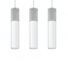 SOLLUX - pendant  lamp  LUVO 3 steel concrete SL.0655