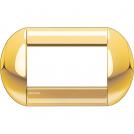 BTICINO - LNB4804OC Round cover plate 4 modules - gold 