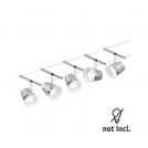 PAULMANN - 94459 CorDuo cable system Cone basic set ✴GU5.3 max. 5x10W ~230/12V✴matt chrome/chrome (1)