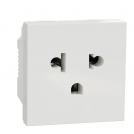 SCHNEIDER ELECTRIC - NU304118 Euroamerican Socket Outlet white with child protection 2P 16A 250V New Unica connection with screws