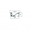 ACA LIGHTING - ARPY RECESSED ALUMINUM PROFILE P168U WITH OPAL PC DIFFUSER 2m/pc P168U (2)