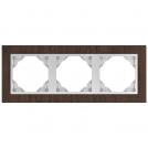 EFAPEL - TRIPLE FRAME WALLNUT/ALUMINIUM 90930 TNA LOGUS 90 Arbore