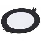 RABALUX - LED Recessed panel  SHAUN2 black circle 6W 420lm IP20 4000K 71241