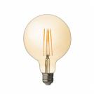 ULTRALUX - LFT42725D LED димираща filament топка 4W, E27, 2500K, 220V -240V AC, амбър