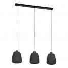 EGLO - pendant light BARLASTON E27 3X40W black - 43962