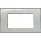 BTICINO - LNA4804KG Square cover plate 4 modules - grey ice
