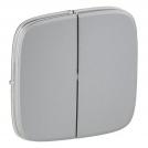 LEGRAND - 7 550 27 Cover plate Valena Allure - 2-gang switch/push-button - aluminium