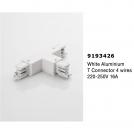 NOVA LUCE - T Connector to Connect Three Sections Into a T Configuration L:10, W:6.6 cm.  9193426  4-WIRES TRACK ✴ White   