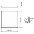 ULTRALUX - LPSB105642 LED PANEL BUILT-IN, SQUARE 6W, 4200K, 220V, NEUTRAL LIGHT, SMD2835 (1)
