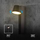 V-TAC - 8W LED Wall Light USB Function 3000K Black SKU: 23406 (7)