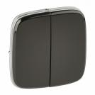 LEGRAND - 7 551 23 Cover plate Valena Allure - 2-gang switch/push-button - dark nickel