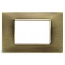 VIMAR - 14653.76 - Plate 3M metal antique brass