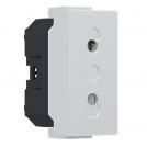 ACA LIGHTING - MODYS EURO SOCKET WITH SHUTTERS IVORY 1 M. 2P 10A 250VAC IP20 10101312218