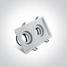 ONE LIGHT - Луна за вграждане насочване квадратна 2xGU10 бяло 51205N/W (2)