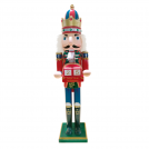 ACA LIGHTING - ^ WOODEN NUTCRACKER KING BLUE & RED WITH CALENDAR H90CM  X029006