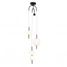 ACA LIGHTING - Пендел    TNK323LED19P PENDANT LUMINAIRE LED 19W 3000K 1950LM AMELIA BLACK METALIC+WHITE GLASS D37XH150CM 