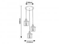 RABALUX - Pendant DONATI E27 3X40W 5223 (2)