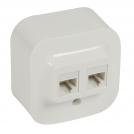 LEGRAND - 7 824 28 2 x RJ 45 socket Forix - surface mounting - IP2X - UTP category 5e - white