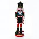 ACA LIGHTING - ^NUTCRACKER SOLDIER WITH SIGN H38cm^  X143807