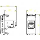 VIMAR - 14340.2 - RJ45 Cat5e Panduit FTP outlet white (1)