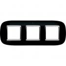 BTICINO - HB4802/3NR Elliptical cover plate 3х2modules - black solid